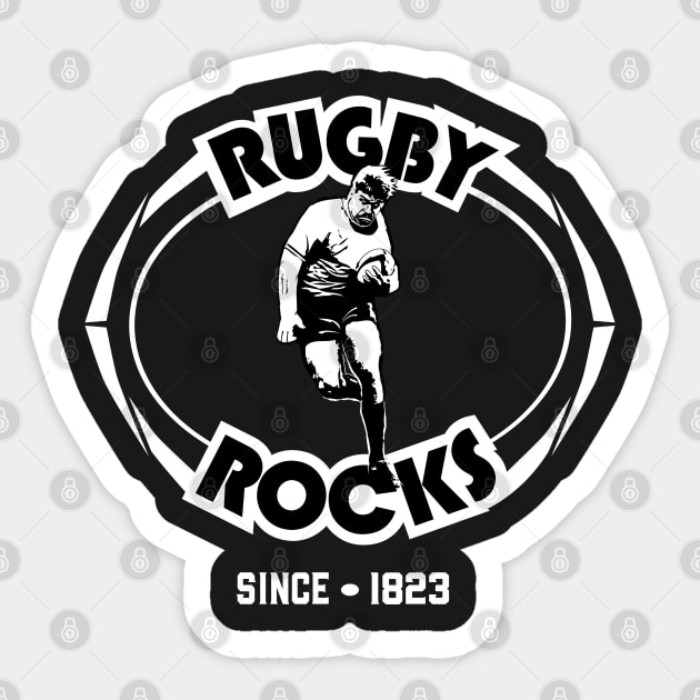 Rugby Rocks Sticker by atomguy